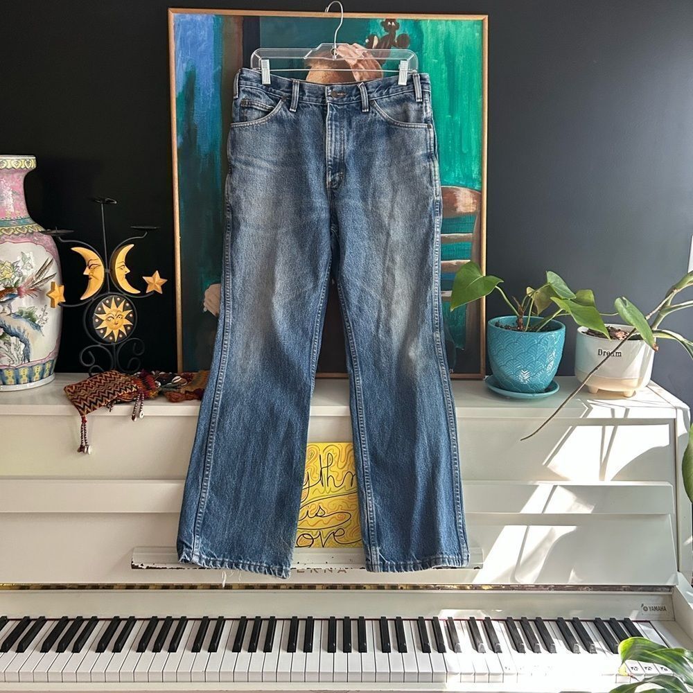 Dakota Vintage Classic Blue Bootcut Jeans for Men 33" X 30"